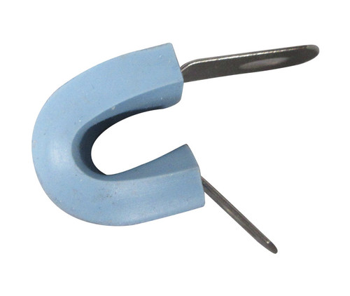 Military Specification M85052/3-4 Crescent Steel Blue Nitrile Rubber Clamp, Loop