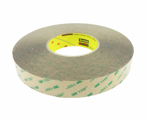 3M™ 021200-13969 VHB™ F9473PC Clear 10 Mil Adhesive Transfer Tape - 1" x 60 Yard Roll