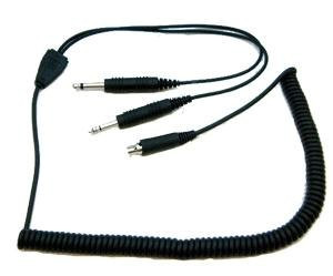 David Clark 40133G-05 Coil Cord (5 foot) with PJ-068 & PJ-055 plugs