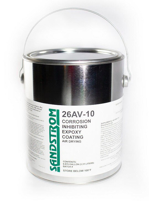 Sandstrom 26AV-10 Clear Air Drying Corrosion Inhibiting Heat & Chemical Resistant Epoxy Coating - 87.5% Gallon Can