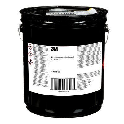 3M™ 021200-21232 Scotch-Weld™ 5 Green Neoprene Contact Adhesive - 18.9 Liter (5 Gallon) Pail