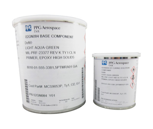 PPG® Deft® 02-GN-084 Green MIL-PRF-23377K Type I, Class N Spec Chrome-Free Epoxy Polyamide Primer - Gallon Kit