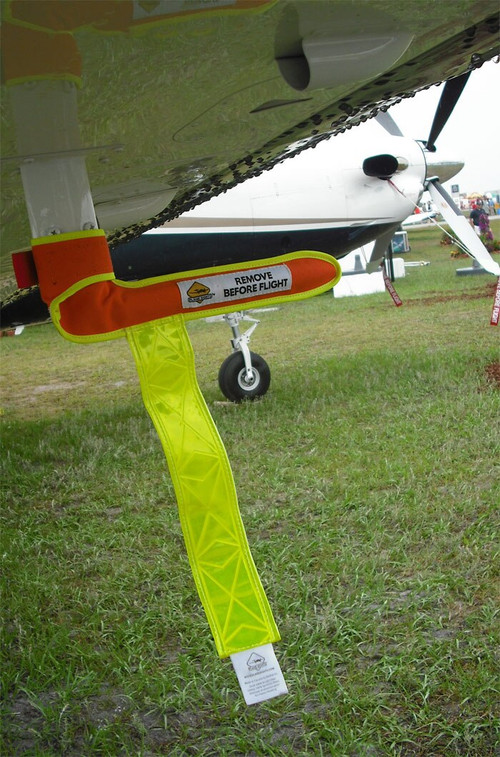 Plane Sights™ PSD42PC1109 Reflective Orange/Yellow Pilatus PC-12/U-28A Pitot Tube Cover