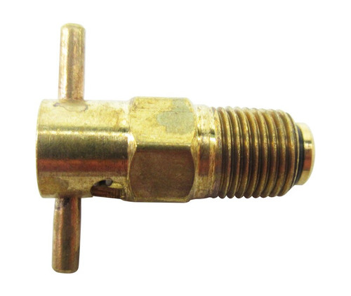 Curtis CCA-1550 Brass 1/8" NPT x .790 Long Push to Open/Turn to Lock Pipe Thread Fuel Drain Valve