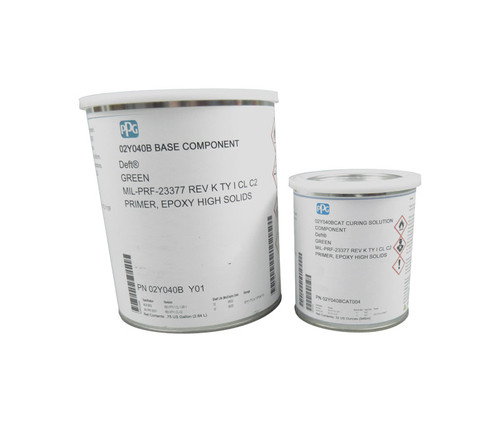 PPG® Deft® 02-Y-040B Green MIL-PRF-23377K TY I CL C2 Spec High-Solids Epoxy Primer - Gallon Kit