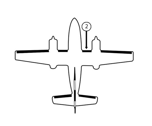 GOODRICH 27S-7D5070-58 Cessna 421C RH Nacelle - Tip De-Ice Boot