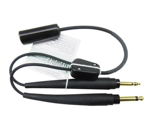 David Clark 18253G-10 Black 23" Straight "Y"-Type Adapter Cable Converts Fixed Wing M642/5-1(PJ068) & M642/4-1(PJ055) to (SC-838) Connector