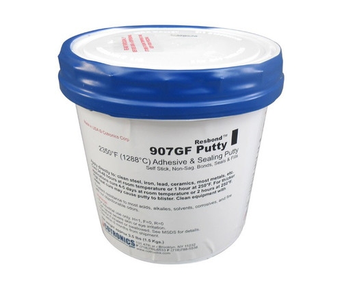 Resbond™ 907GF-2 Gray Regular Grade 2300°F Fireproof Adhesive & Sealing Putty - Quart Can