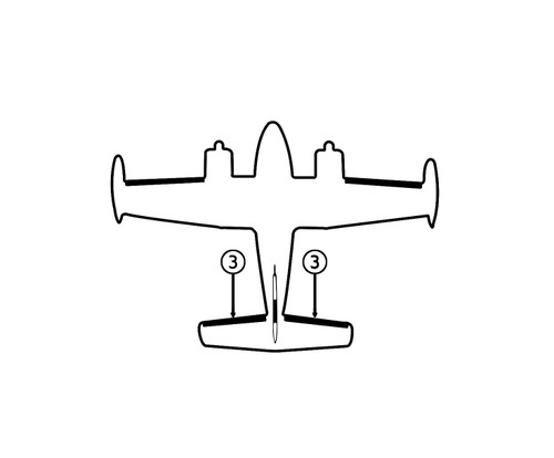 GOODRICH 27S-7D5070-11 Cessna 335, 340, 310, 402, 414, & 421 Horizontal Stabilizer De-Ice Boot
