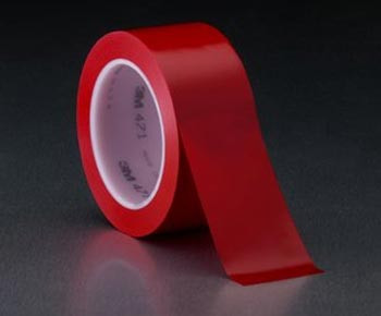 3M™ 021200-05108 Red 471 Vinyl 5.2 Mil Tape - 1/4" x 36 Yard Roll