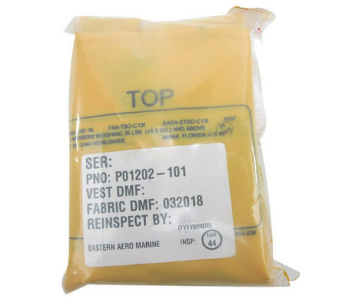 EAM Worldwide P0201-101 Yellow GA-12 Single Cell Aircraft Life Vest
