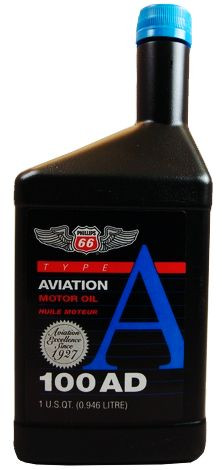 Phillips 66® Aviation Type A 100AD Piston Engine Aircraft Oil - Quart Bottle