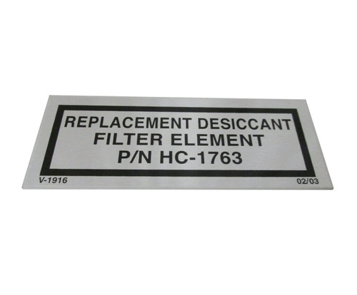 Tronair® V-1916 Label - Hc - 1763 Ftr Rpmt