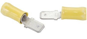 TE Connectivity 66025-2 Yellow Quick Disconnect Terminal 10-12AWG Tab 27.94mm 7.62mm Tin