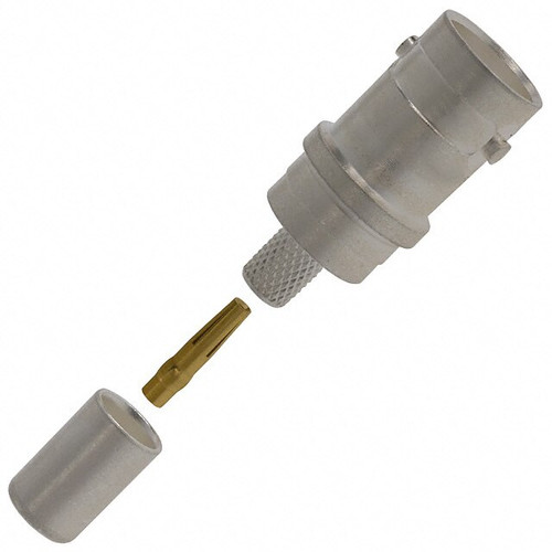 TE Connectivity 2-331351-1 Copper/Silver RG-58, A, B & C Female Crimp BNC Connector, Plug, Electrical