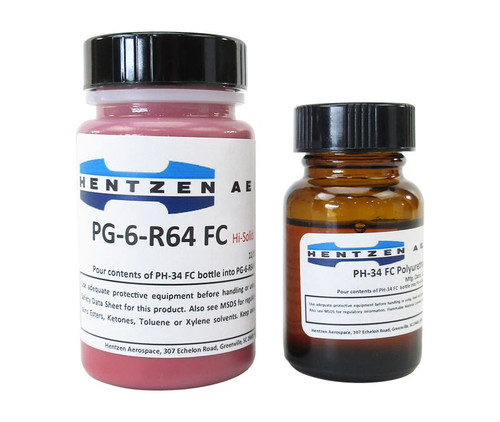 Hentzen Aerospace PG-6-R64/PH-36 FS 11136 Gloss Red Polyurethane Topcoat Paint - 2.5 oz Touch-Up Kit