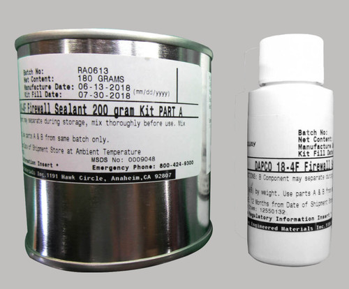 DAPCO® 18-4F BMS 5-63 Type 1 B4 Spec Silicone Firewall Sealant - 200 mL (Mini Pint) Kit