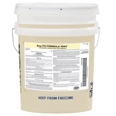 ZEP® 2890 FS Formula 4665™ Yellow Highly-Concentrated Chlorine Sanitizer & Deodorant - 5 Gallon Pail