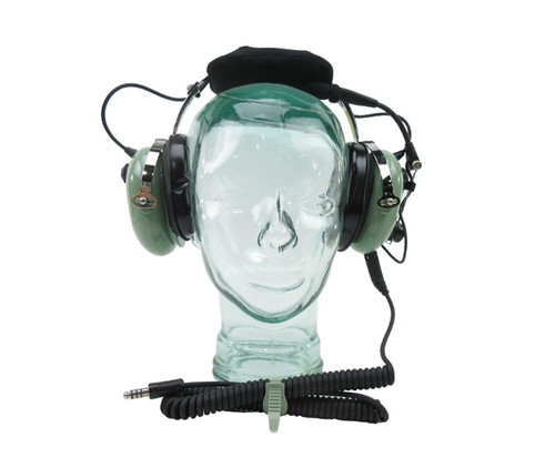 David Clark 40128G-03 Model H10-60H Mono 5-Foot Coil Cord Helicopter Headset