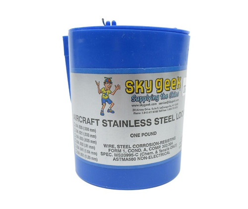Military Standard MS20995C60 Stainless Steel 0.060" Diameter Safety Wire - 1 lb Roll