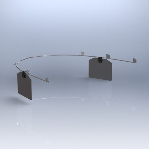 Rosen RF20-200-1 Dassault Falcon 20 Series Monorail Gray Replacement Sunvisor System Lens Only