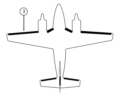 GOODRICH P25S7D5026-01 FASTboot® Piper PA31 LH Nacelle - Tip De-Ice Boot