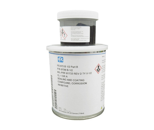 PPG® P/S 870 B-1/2 Gray MIL-PRF-81733 Type II, Class 1, Grade A Spec Corrosion Inhibitive Sealant - Quart Kit