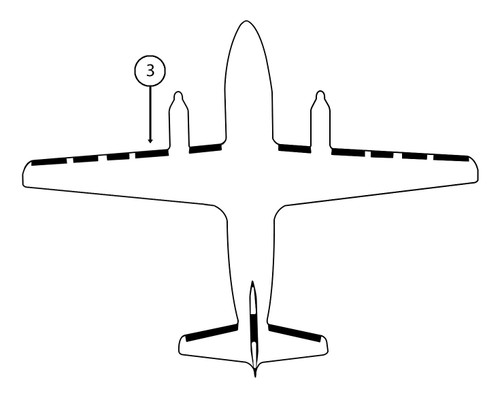 GOODRICH 22-843-2-1 Grumman G-159 LH Nacelle - Break 1 De-Ice Boot