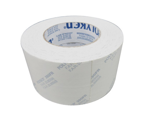 POLYKEN® 290 FR White PE Coated Fiberglass Cargo Pit Sealing Tape - 3" x 60 Yard Roll