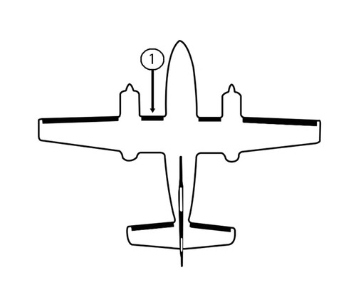GOODRICH 27S-7D5070-01 Cessna 414 LH Fuselage - Nacelle De-Ice Boot