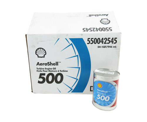 AeroShell™ Turbine Oil 500 Synthetic Turbine Engine Oil - 24 Quart/Case