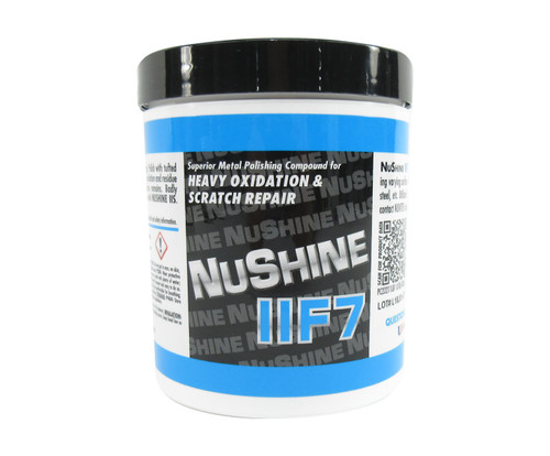 Nuvite® Nushine II® Grade F7 Light Corrosion, Blending Scratches & Pitting Metal Polishing Compound - 1 lb Jar