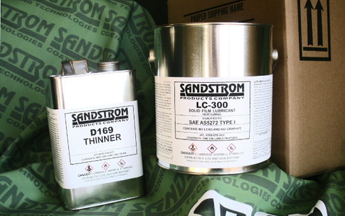 Sandstrom LC-300 Flat Dark Gray AS5272 Type I & II Spec Heat Cure Solid Film Lubricant - Gallon Can/½ Gallon D169 Kit