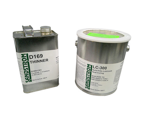Sandstrom LC-300 Flat Dark Gray AS5272 Type I & II Spec Heat Cure Solid Film Lubricant - Gallon Can/½ Gallon D169 Kit