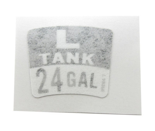 Piper 581-890 24-Gallon Left Tank Placard