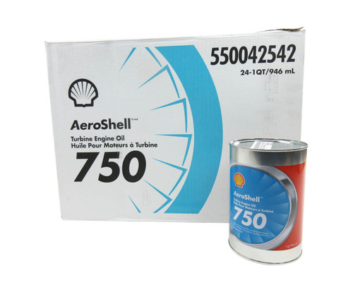 AeroShell™ Turbine Oil 750 Synthetic Turbine Engine Oil - 24 Quart/Case