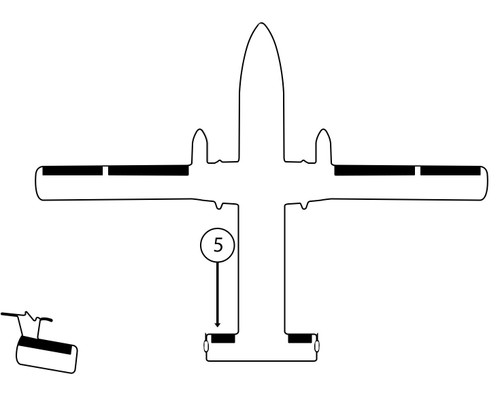 GOODRICH P25S5D5081-05 FASTboot® Short Brothers SD330 Horizontal Stabilizer De-Ice Boot