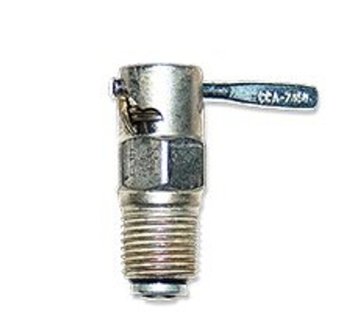 Curtis CCA-7450 Brass Cad 1/8" NPT x .790 Spiral to Open/Turn to Lock Pipe Thread Fuel Drain Valve
