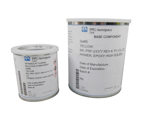 PPG® Deft® 02-Y-040C Yellow MIL-PRF-23377K TY I CL C2 Spec High-Solids Epoxy Primer - Gallon Kit