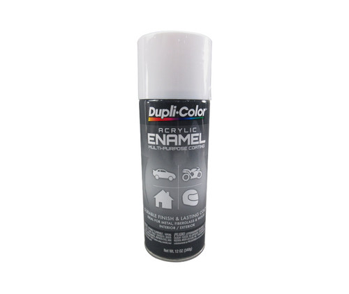 DUPLI-COLOR® DA1670 Gloss White (OSHA White) Multi-Purpose Acrylic Enamel Paint - 340 Gram (12 oz) Aerosol Can