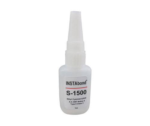 INSTAbond® S-1500 Clear A-A-3097 Type 2 Class 3 Cyanoacrylate Adhesive - 1 oz Bottle