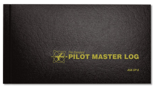 Aviation Supplies & Academics ASA-SP-6 Black The Standard™ Hardcover Pilot Master Log Book