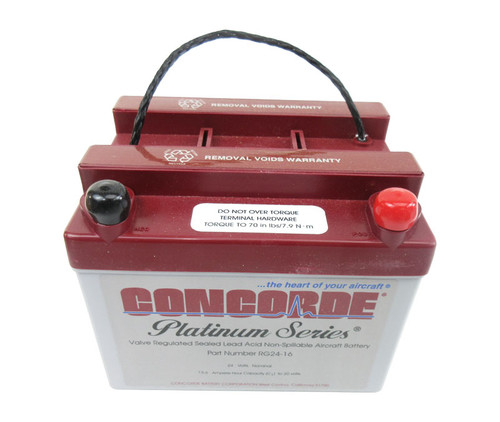 Concorde RG24-16 24-Volt General Aviation AGM Aircraft Battery