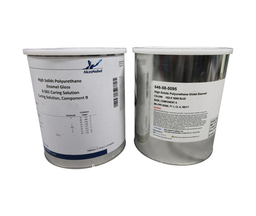 AkzoNobel 646-58-5095/X-501 FS#15095 Blue MIL-PRF-85285E Type I Class H Spec Chemical Resistant Military Polyurethane Topcoat - 2 Gallon Kit