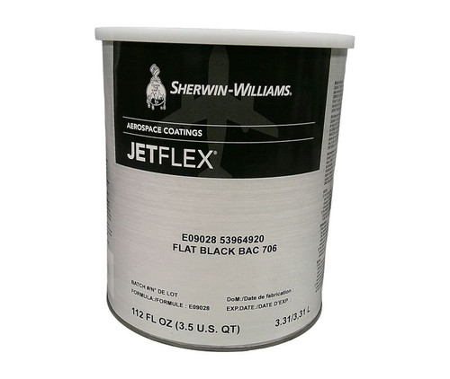 JETFlex® E09028 Flat BAC706 Black Water Reducible Polyurethane Aircraft Interior Finish Coating