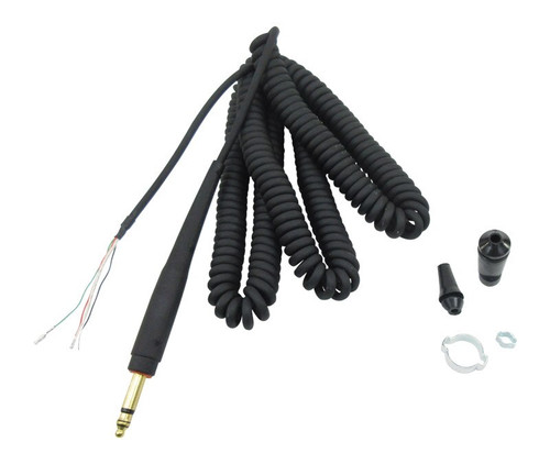 David Clark 18028G-50 Black 15' Coiled Cord Headset Communication Cord Kit