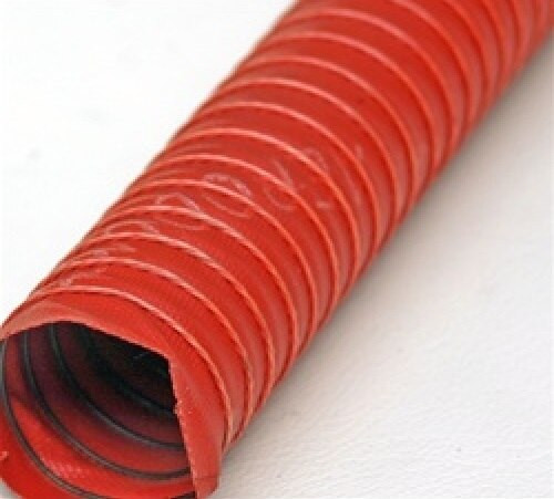 AERODUCT® SCAT14 Red 3-1/2" Steel Wire Reinforced Air Duct - 11-Foot Length