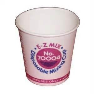 E-Z MIX 70004 Paper 1/4-Pint Disposable Graduated Display Paint Mixing Cup - Box of 400