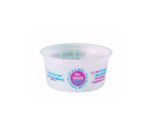 E-Z MIX® 70003 Plastic 1/4-Pint Disposable Graduated Display Paint Mixing Cup - Box of 200