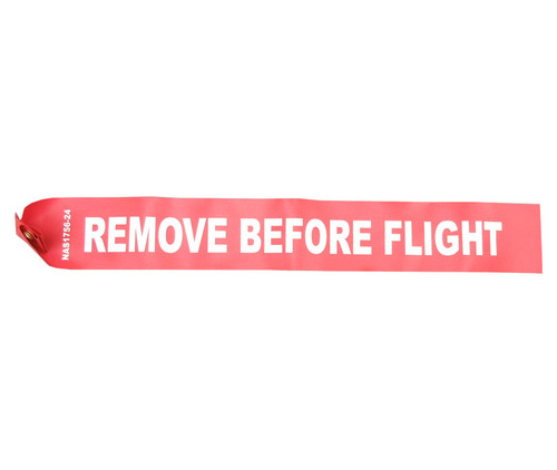 National Aerospace Standard NAS1756-24 Red-White 24" Remove Before Flight Streamer
